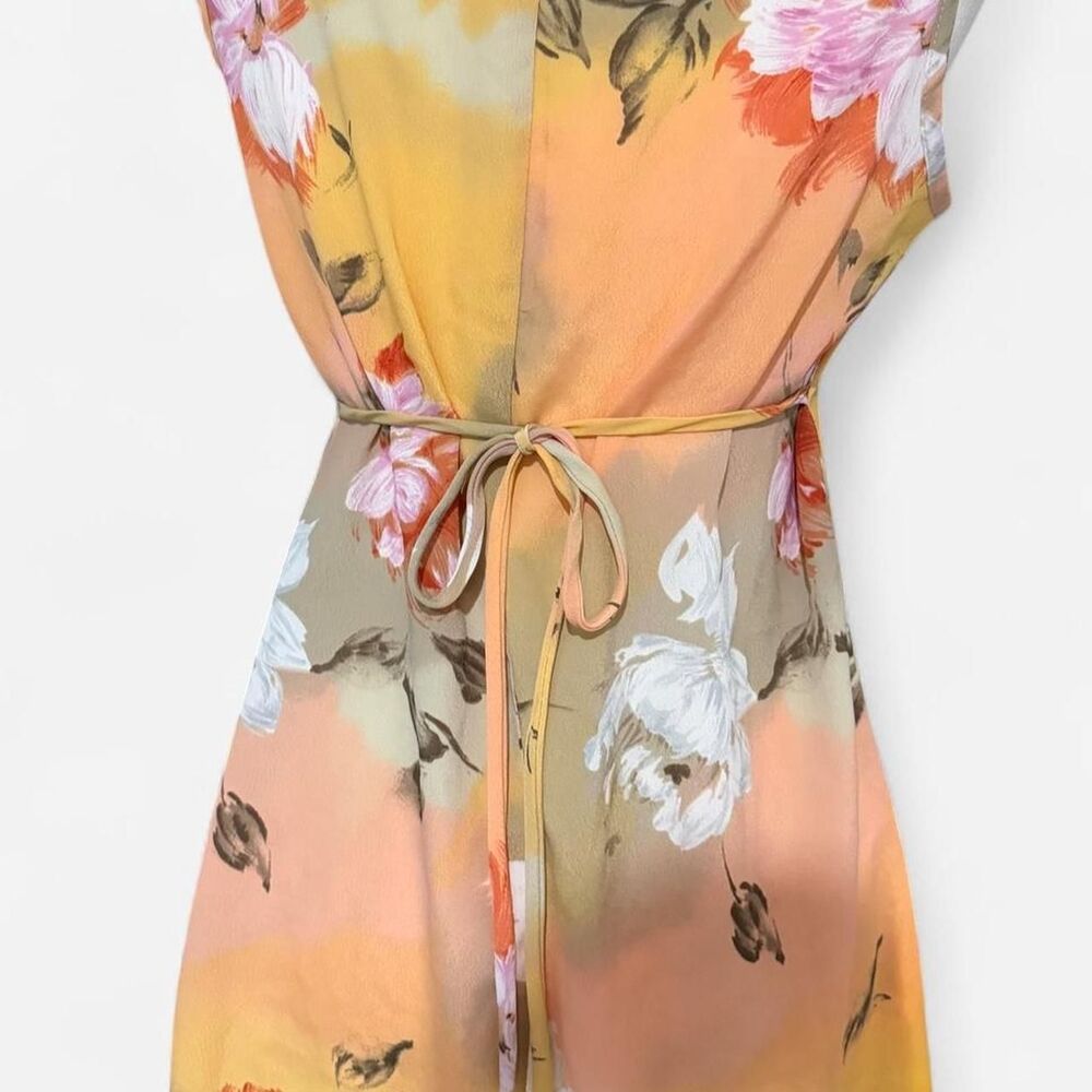 Vintage Y2K Yellow Floral Sleeveless Whimsy Fairy Cottagecore Dress - Picture 5 of 8